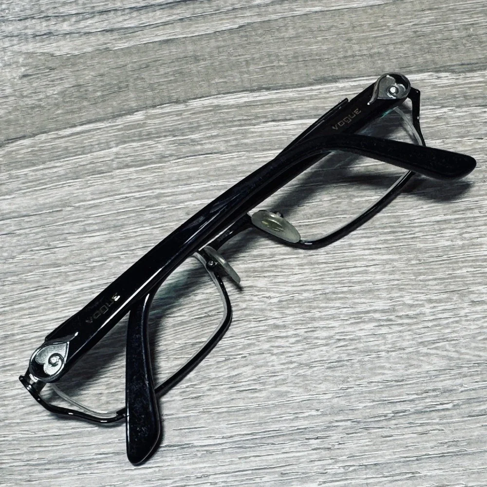 Vogue VO 3798-B‎ Eyeglass Frames Womens 53-17-135 Black Rectangle Frames Only